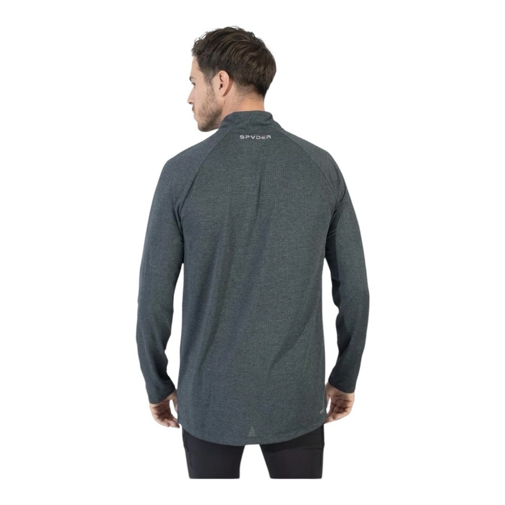 Spyder Active Men's Moisture Wicking 4-Way Stretch 1/4 Zip Pullover Gray Size L - Picture 5 of 9